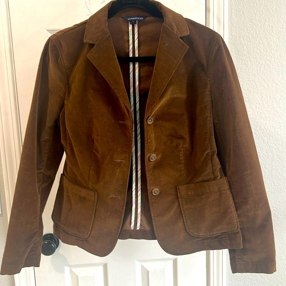 Lands' End Jackets & Blazers - Lands End corduroy blazer - brown - EUC - size 8